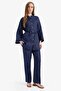 Straight Fit Flat Leg Linen Trousers D4388Ax25Sm - 2