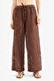 100% Cotton Lace Beach Trousers with Elastic Waist D9767Ax25Sm - 4