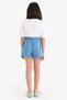 100% Cotton Elastic Waist Pocketed Jean Shorts for Girls B6574A825Sm - 8