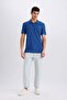 100% Cotton Slim Fit Slim Fit Polo Collar Embroidered Short Sleeve T-Shirt D7665Ax25Sp - 4