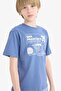 100% Cotton Crew Neck Printed Short Sleeve T-Shirt for Boys E6309A825Hs