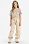 100% Cotton Parachute Jogger Pants Girls E0160A825Sm
