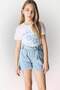 100% Cotton Relax Fit Crew Neck Printed Short Sleeve T-Shirt Girls E5890A825Sm