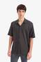 Relax Fit Apache Collar Lightweight Fabric Summer Short Sleeve Shirt F2838Ax25Sp - 5