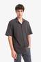 Relax Fit Apache Collar Lightweight Fabric Summer Short Sleeve Shirt F2838Ax25Sp - 4