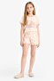 100% Cotton Cotton Piece Elastic Waist Pajama Set for Girls E6234A825Sm - 2