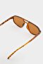 Women Oval Leopard Plastic Frame Coffee Glass Uv Sunglasses F1751Axns - 6