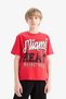 100% Cotton Nba Miami Heat Crew Neck Short Sleeve T-Shirt for Boys E4837A825Sm - 4