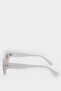 Women Oval White Transparent Plastic Frame Pink Glass Uv Sunglasses F0619Axns - 3