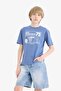 100% Cotton Crew Neck Printed Short Sleeve T-Shirt for Boys E6309A825Hs - 5