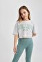 Crop Crew Neck 2-Piece Short Sleeve T-Shirt Girls B7795A8Ns - 4