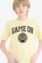 100% Cotton Crew Neck Printed Short Sleeve T-Shirt for Boys F0182A825Sm