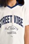 100% Cotton Boxy Fit Polo Collar Printed Short Sleeve T-Shirt Girls E1034A825Sm - 5