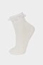3-Piece Cotton Long School Socks for Girls E6268A8Ns - 2