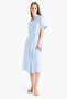 Shirt Collar Belted Short Sleeve Midi Summer Dress F2113AX25SM - 2