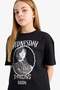 100% Cotton Wednesday Relax Fit Crew Neck Short Sleeve T-Shirt Girls E6549A825Hs - 4