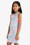 Batik Patterned Ribbed Sleeveless Summer Dress for Girls B4489A825Sm - 5