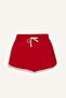 100% Cotton Elastic Waist Lace-Up Shorts A6224Ax25Sm - 6