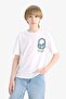 Crew Neck Printed Short Sleeve T-Shirt Boys' F0177A825Sm - 7