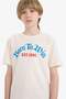 100% Cotton Crew Neck Printed Short Sleeve T-Shirt for Boys E0082A825Sm