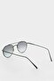 Women's Black Metal Frame Smoked Glass Pilot Uv Sunglasses F0600Axns - 4