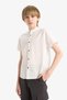 100% Cotton Judge Collar Short Sleeve Shirt for Boys F3583A825Sm - 3