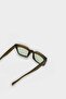 Women's Square Leopard Plastic Frame Green Glass Uv Sunglasses F0601Axns - 5