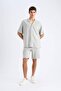 Relax Fit Polo Neck Cotton Summer Short Sleeve Shirt D8875Ax25Sm - 2