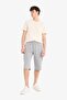 Slim Fit Slim Fit Cargo Pocket Basic Plain Capri Shorts T4693Az25Sm - 2