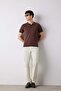 Standard Fit Polo Neck Short Sleeve Knitwear T-Shirt E3241Ax25Sp - 2