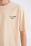 100% Cotton Oversize Wide Fit Crew Neck Printed Short Sleeve T-Shirt D8594Ax25Sp - 4