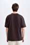 100% Cotton Oversize Wide Fit Crew Neck Basic Plain Short Sleeve T-Shirt E6885Axns - 5