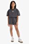 2-Piece Set Printed Short Sleeve T-Shirt Shorts Girls E0730A825Sm