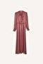 Regular Fit Bow Collar Satin Long Sleeve Midi Dress F0819Ax25Sp - 6