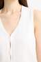 Fitted V-Neck Basic Buttoned Vest E9927Ax25Sm - 3
