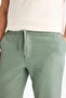 100% Cotton Regular Fit Linen-Look Straight-Leg Summer Jogger Pants with Pockets B4138Ax25Sp - 6