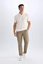 Cotton Regular Fit Pleated Short Sleeve Polo T-Shirt B6382Ax25Sp - 2