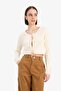 Slim Fit Slim Fit Lace-Up Crew Neck Knitwear Sweater E7648Ax25Sp - 3