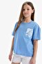 100% Cotton Relax Fit Crew Neck Back Printed Short Sleeve T-Shirt Girls E0354A825Sm - 3