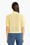 100% Cotton Slim Fit Polo Collar Buttoned Crochet Cardigan E4723Ax25Sp - 7