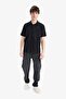 قميص أسود صيفي بأكمام قصيرة من القطن بنسبة 100% E0461AX25SM - 3