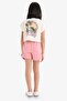 2-Piece Set Printed Short-Sleeved T-Shirt Elastic Waist Shorts Girls E3819A825Sm - 6