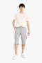 Slim Fit Slim Fit Cargo Pocket Basic Plain Capri Shorts T4693Az25Sm
