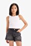 100% Cotton Ripped Detailed Shorts for Girls D7106A825Sm - 5