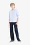 Straight Leg Basic Plain Gabardine Trousers for Boys D5859A825Sm - 4