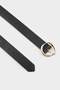 Women's Oval Buckle Faux Leather Jean Belt F1900Axns - 2