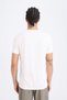 Stretch Fabric Slim Fit Narrow Cut Crew Neck Printed Sportsman Short Sleeve T-Shirt D7811Ax25Sp - 7