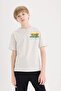 100% Cotton Crew Neck Printed Short Sleeve T-Shirt for Boys D9288A825Sm - 4