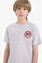 Boy's Crew Neck Printed Short Sleeve T-Shirt D9275A825Sm - 4