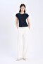 Slim Fit Crew Neck Ribbed Short Sleeve T-Shirt E6992Ax25Sp - 2